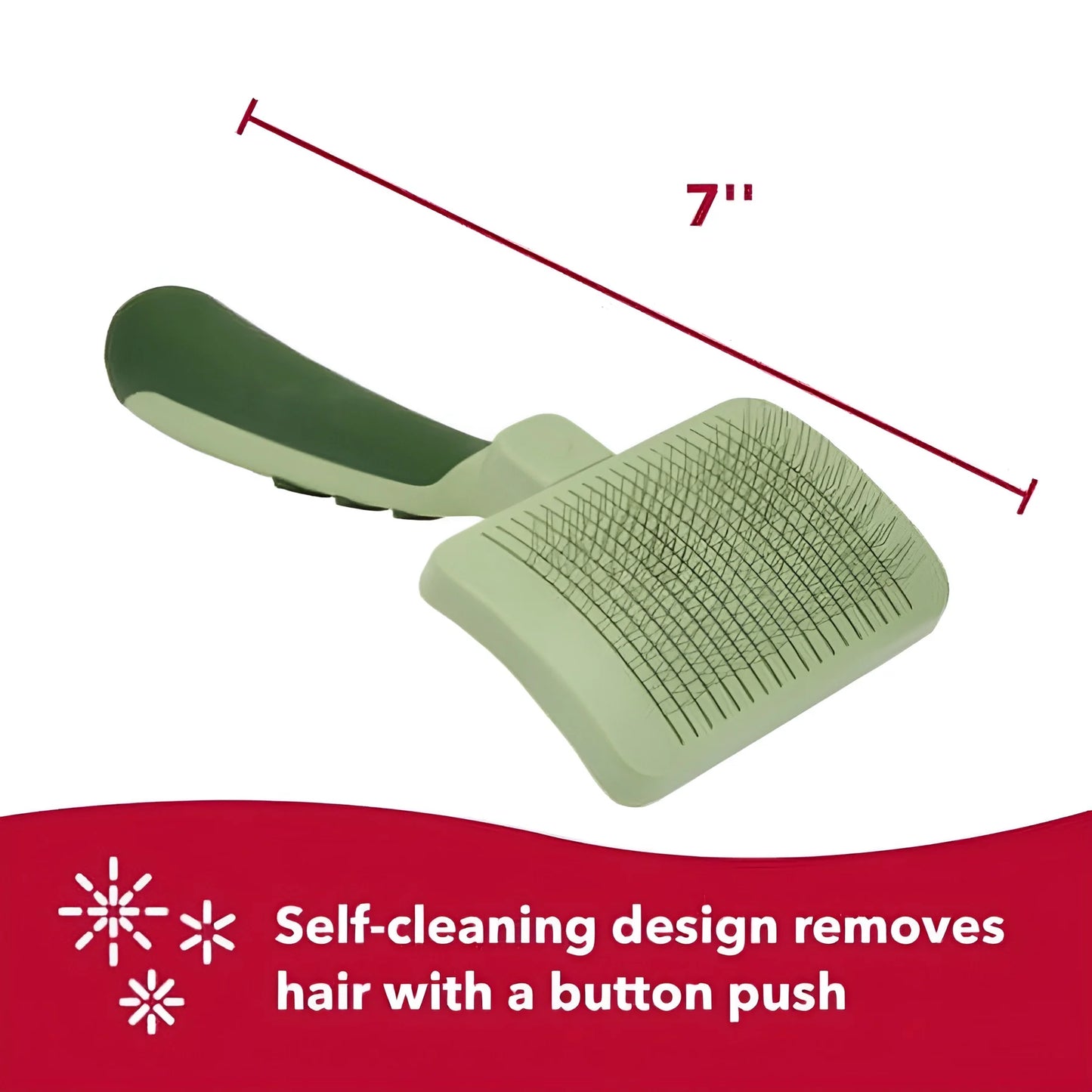 '- Safari - Cat Self-Cleaning Slicker Brush - Cat Grooming Supplies