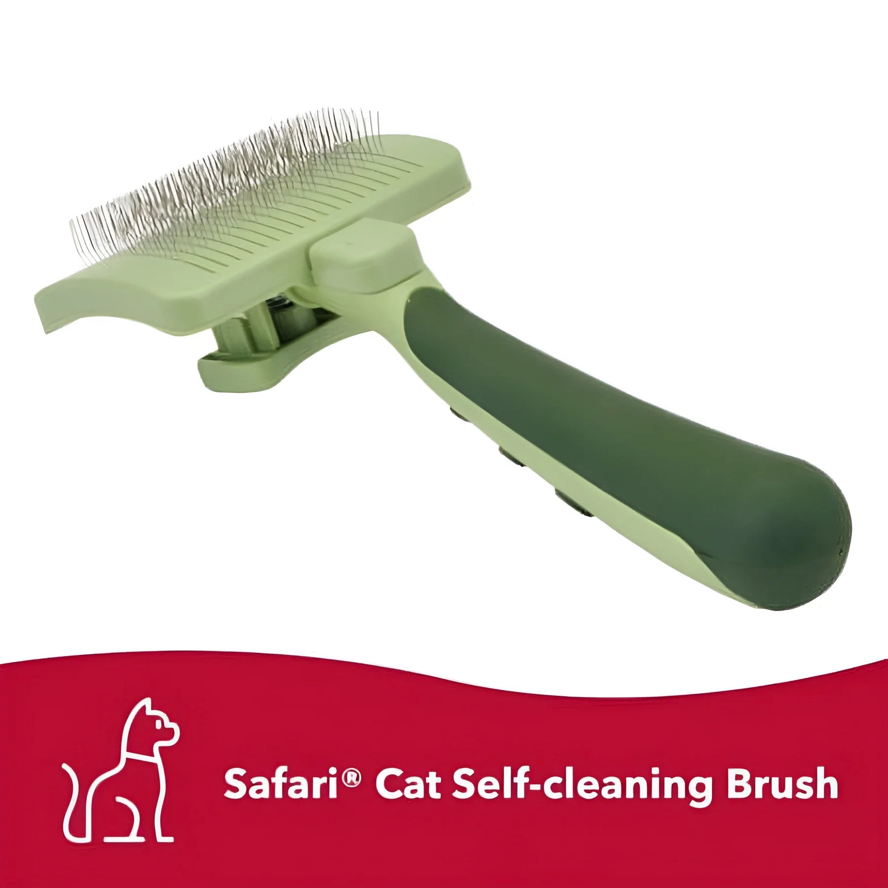 '- Safari - Cat Self-Cleaning Slicker Brush - Cat Grooming Supplies