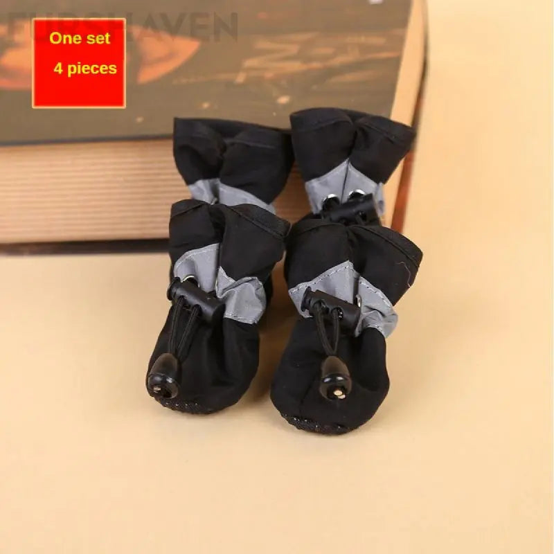 Pet Rain Boots - Spring Storm Waterproof, Non-Slip, Soft Comfortable, Adjustable Secure Fit, Wear-Resistant Paw Protection, Mud & Dirt Proof, Easy-Clean Foldable Shoes for Dogs & Cats for Outdoor Rainy Days