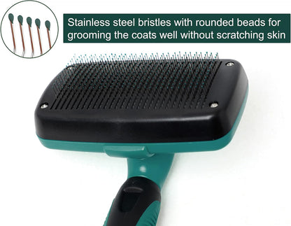 Pets Self Cleaning Slicker Brush Grooming Comb Deshedding Tools for Dogs and Cats