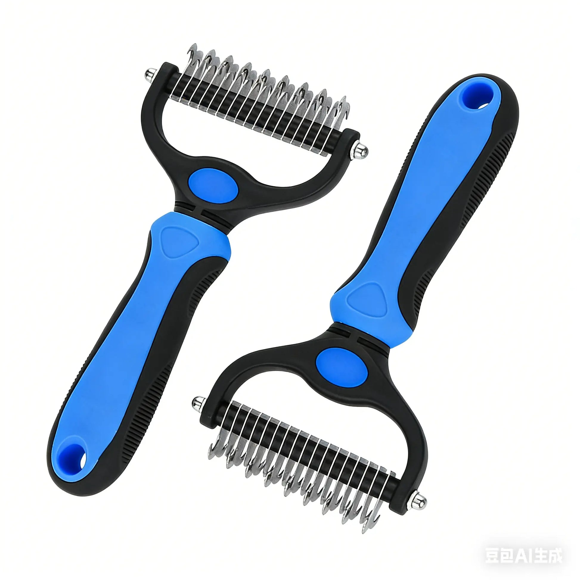 Pain-Free Dematting Undercoat Rake for Pets, Double-Sided Shedding Brush, Effective Tangles Remover Tool for Dogs & Cat Comb , Reduces Loose Hair & Mats Easily Summervibers