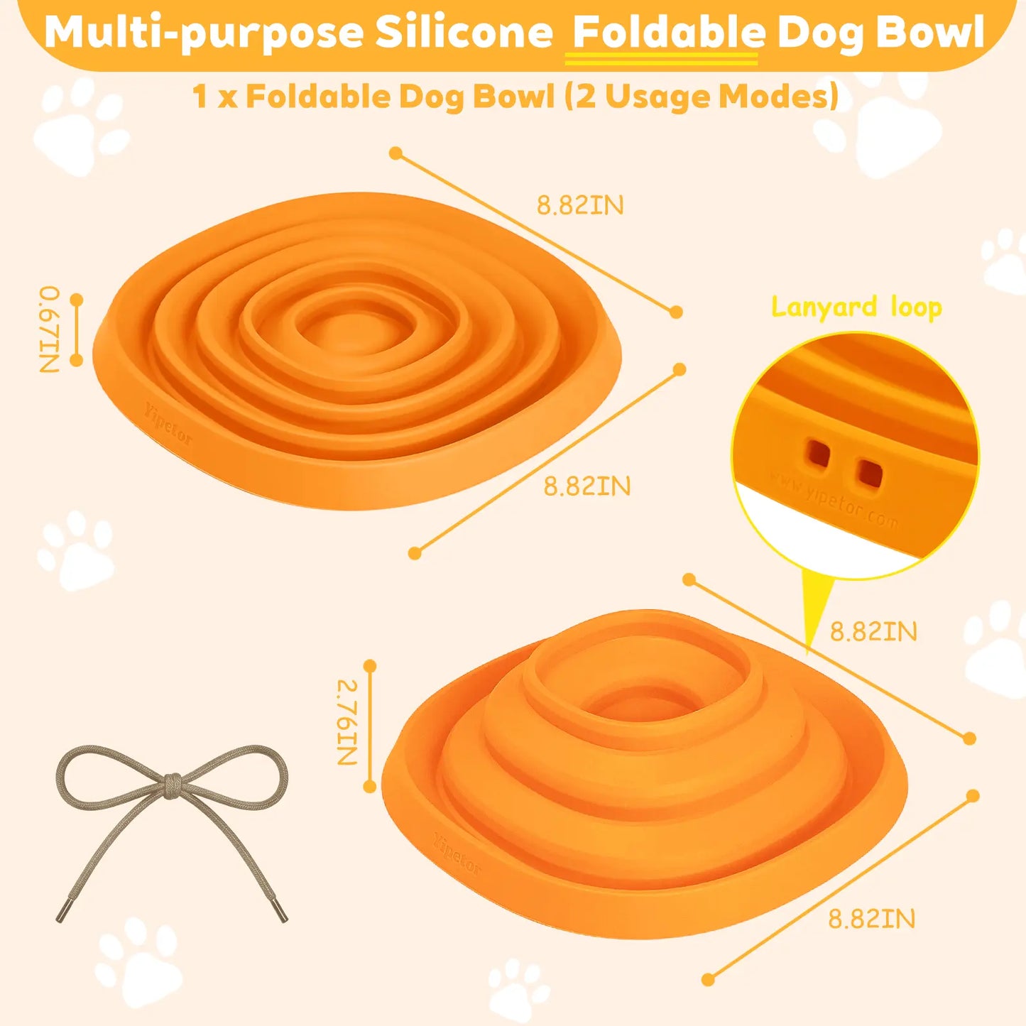 Yipetor Zen Disc: Sensory Calming Tool for Anxious Paws Lick Mat & Slow Feeder,Funnel-Center Foldable Silicone Lick Pad,Bpa Free, Easy to Clean & Dishwasher Safe, GDV Risk Reduction Puzzle Feeder for Semi-Moist Treats, for All Breeds Summervibes Petlovers