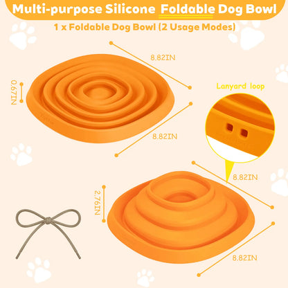 Yipetor Zen Disc: Sensory Calming Tool for Anxious Paws Lick Mat & Slow Feeder,Funnel-Center Foldable Silicone Lick Pad,Bpa Free, Easy to Clean & Dishwasher Safe, GDV Risk Reduction Puzzle Feeder for Semi-Moist Treats, for All Breeds Summervibes Petlovers